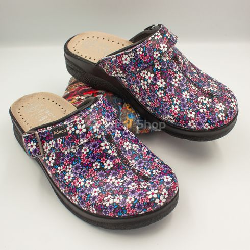 Фото Тапочки сабо жіночі Adaco 812sr black flowers 812sr-black flowers-36 3
