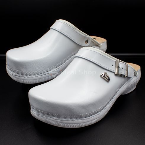 Фото Жіночі сабо шкіряні Leon PU101, білі PU101-white-38 7
