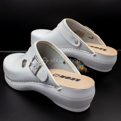 Фото Жіночі сабо шкіряні Leon PU101, білі PU101-white-38 11