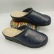 Жіночі тапочки сабо шкіряні Adaco 100SB dark blue 39р