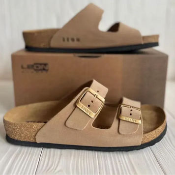 Фото Шльопанці жіночі шкіряні Leon Anna Orlando 4010, розмір 36, brown 4010-brown 1