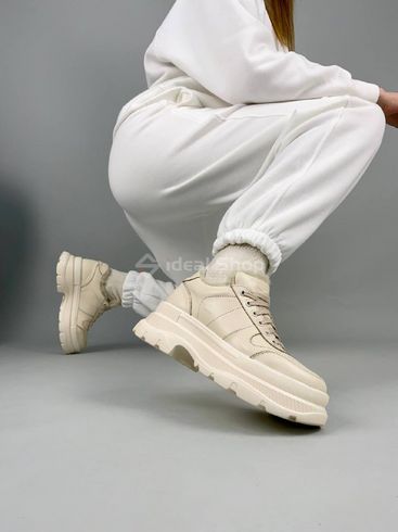 Sneakersy damskie skórzane beżowe zimowe 36 (23,5 cm)