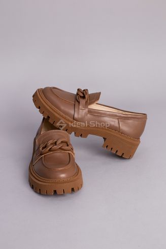Туфлі жіночі шкіряні рудого кольору 37 (24 см)