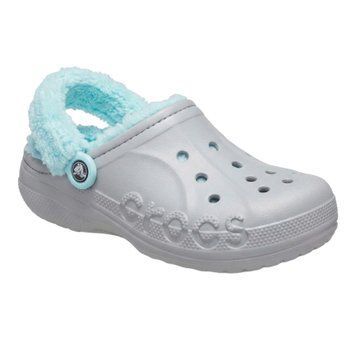 Кроксы Baya Lined Fuzz Strap Grey/Ice Blue, размер 36