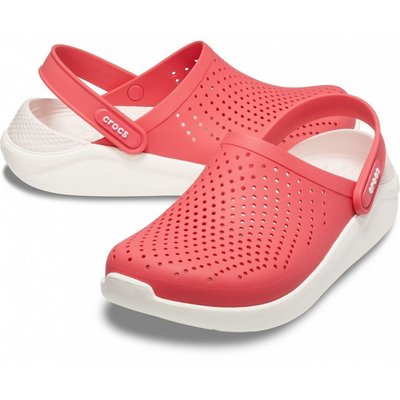 Сабо Кроксы Crocs LiteRide™ Clog Pink/White (коралловые), размер 38