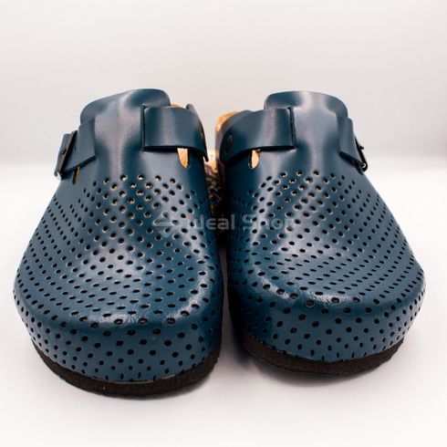 Фото Анатомические сабо кожаные Leon Bjorn 4700, синие 4700-blue-42 5