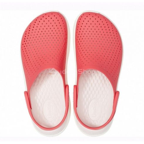 Сабо Крокси Crocs LiteRide™ Clog Pink/White (коралові), розмір 38