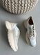 Sneakersy damskie skórzane beżowe z białą podeszwą 37 (24 cm)