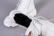 Черевики жіночі шкіряні білого кольору на шнурках і з замком 36 (23 см)