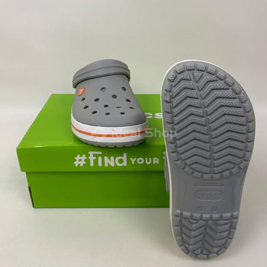 Кроксы Crocband Light Grey/Bright Coral, размер 36
