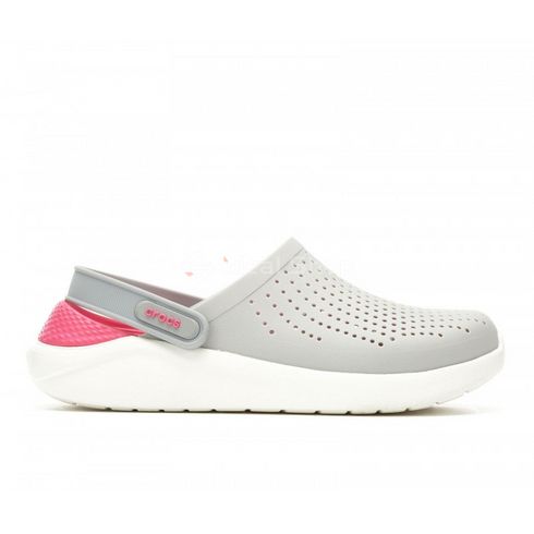 Сабо Крокси Crocs LiteRide™ Clog Pearl/White (сіро-малинові), розмір 36