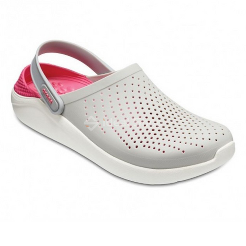 Сабо Крокси Crocs LiteRide™ Clog Pearl/White (сіро-малинові), розмір 36