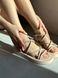 Skórzane beżowe sandały damskie na beżowej podeszwie 38 (23,5 cm)