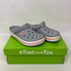 Кроксы Crocband Light Grey/Bright Coral, размер 36