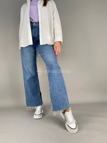 Кроссовки женские кожаные белого цвета с цветными вставками