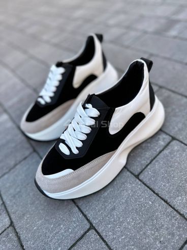 Sneakersy damskie zamszowe kolorowe ze skórzanymi wstawkami 37 (24 cm)