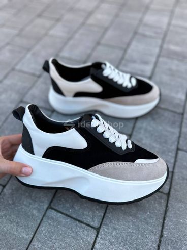 Sneakersy damskie zamszowe kolorowe ze skórzanymi wstawkami 37 (24 cm)
