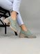 Туфлі жіночі замшеві бірюзового кольору на підборах зі шнурівкою 40 (25.5-26 см)