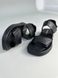 Босоніжки жіночі шкіряні чорні на липучці 40 (25 см)