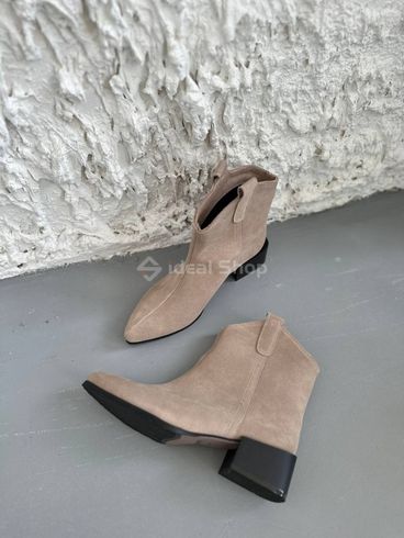 Foto Kozaki damskie zamszowe beżowe buty zimowe na obcasie 5515-4з/36 10