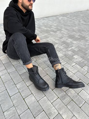 Фото Ботинки мужские кожаные черные зимние 7200з/40 6