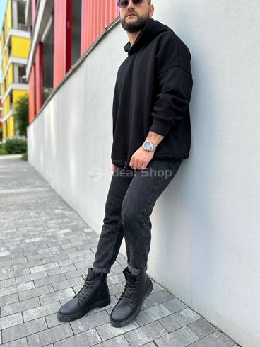 Фото Ботинки мужские кожаные черные зимние 7200з/40 7