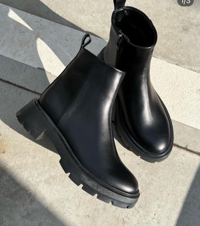 Фото Ботинки женские кожаные черные зимние 4501з/36 1