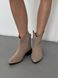 Kozaki damskie zamszowe beżowe buty zimowe na obcasie 36 (23,5 cm)