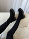 Чоботи панчохи жіночі замшеві чорні чорні зимові 36 (23,5 см)
