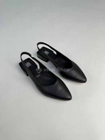 Foto Damskie skórzane sandały w kolorze czarnym 5601-1/36 11