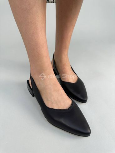 Foto Damskie skórzane sandały w kolorze czarnym 5601-1/36 5