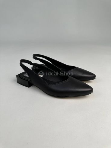 Foto Damskie skórzane sandały w kolorze czarnym 5601-1/36 10
