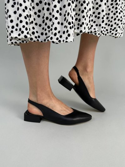 Foto Damskie skórzane sandały w kolorze czarnym 5601-1/36 1