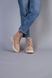 Черевики жіночі замшеві пудрові, на шнурках, на байці 36 (23,5 см)