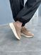Кросівки жіночі шкіра флотар бежевого кольору з перфорацією на товстій підошві 36 (23,5 см)