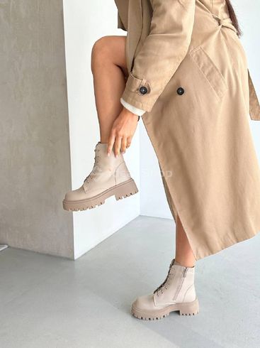 Фото Ботинки женские кожаные цвета латте низкий ход демисезонные 5584-4д/35 4