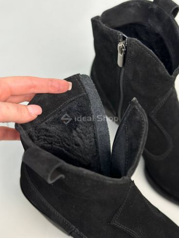 Фото Ботинки ковбойки женские замшевые черные на черной подошве демисезоные 9412д/36 10