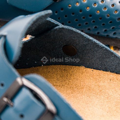 Фото Анатомические сабо кожаные Leon Bjorn 4700, синие 4700-blue 47р. 18