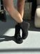 Черевики жіночі замшеві чорного кольору з лаковим носком демісезонні