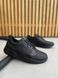 Кросівки чоловічі шкіряні чорні чорні матові на чорній підошві 40 (26.5 см)