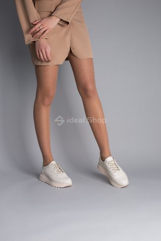 Кросівки жіночі шкіряні молочного кольору 37 (24 см)