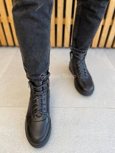 Фото Ботинки мужские кожаные черные зимние 8022з/42 3