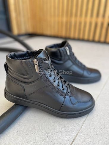Фото Ботинки мужские кожаные черные зимние 8022з/42 12