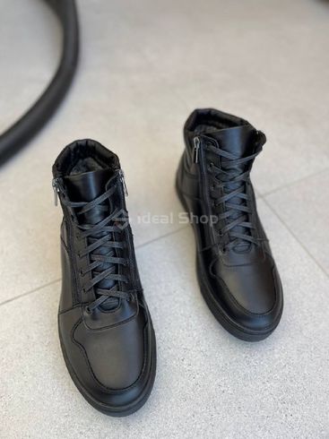 Фото Ботинки мужские кожаные черные зимние 8022з/42 10
