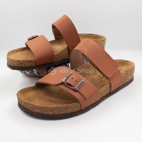 Фото Шлепанцы женские кожаные Leon LETO 4052, коричневый 4052-brown-36 7