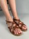 Босоніжки жіночі шкіряні коричневого кольору 33 (21.5 см)