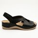 Damskie sandały skórzane Leon Violet, rozmiar 36, kolor czarny