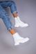 Białe skórzane botki damskie ze sznurowadłami i zamkiem - buty zimowe 36 (23 cm)