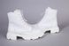 Białe skórzane botki damskie ze sznurowadłami i zamkiem - buty zimowe 36 (23 cm)