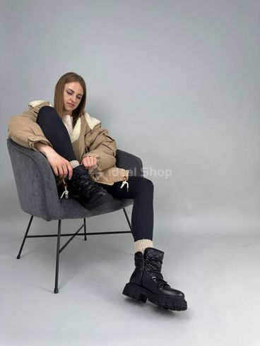 Фото Ботинки женские кожаные черные зимние 4402з/36 9